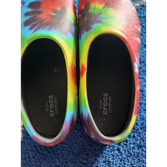Crocs Dual Comfort Tie Dye Clogs Womens 7 - Picture 4 of 5